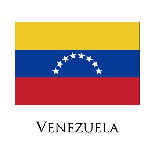 Venezuela flag logo iron on paper